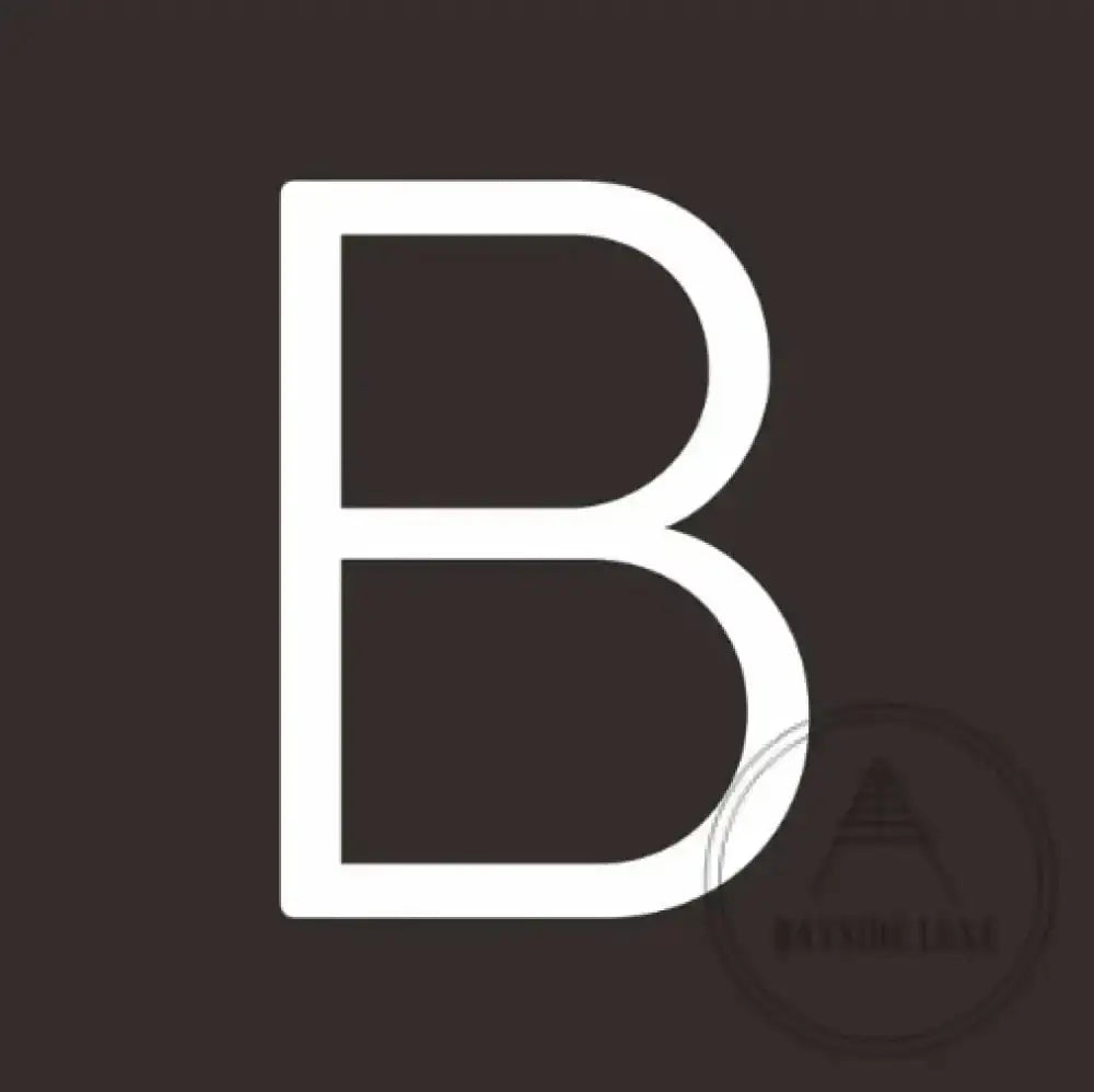 House Numbers and Letters 20 cm / B Bayside Luxe Signage - Solid White Brass Numbers and Letters - Watson's Bay 20cm