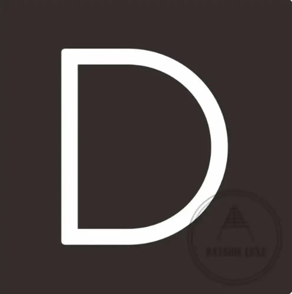 House Numbers and Letters 20 cm / D Bayside Luxe Signage - Solid White Brass Numbers and Letters - Watson's Bay 20cm