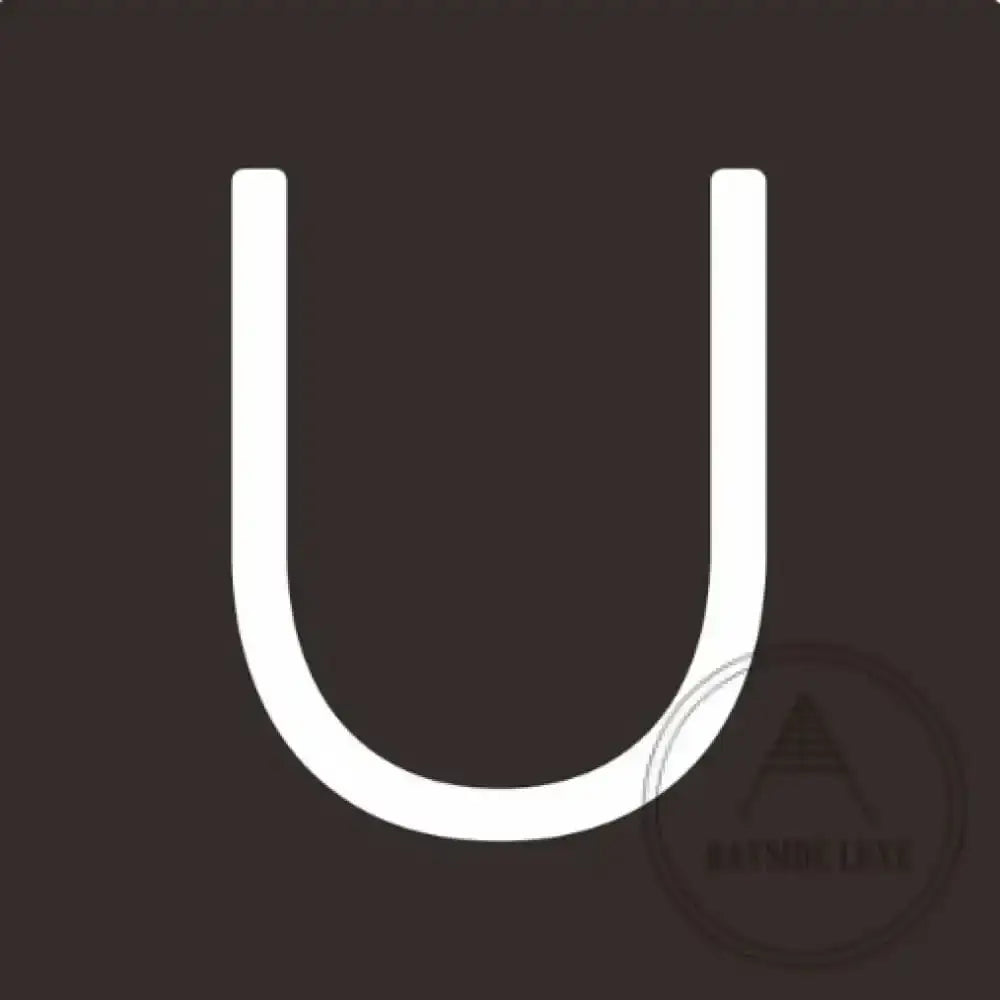 House Numbers and Letters 20 cm / U Bayside Luxe Signage - Solid White Brass Numbers and Letters - Watson's Bay 20cm