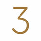 House Numbers and Letters 25 cm / 3 Bayside Luxe Signage - Solid Antique Brass House Numbers and Letters - Watson's Bay 25cm