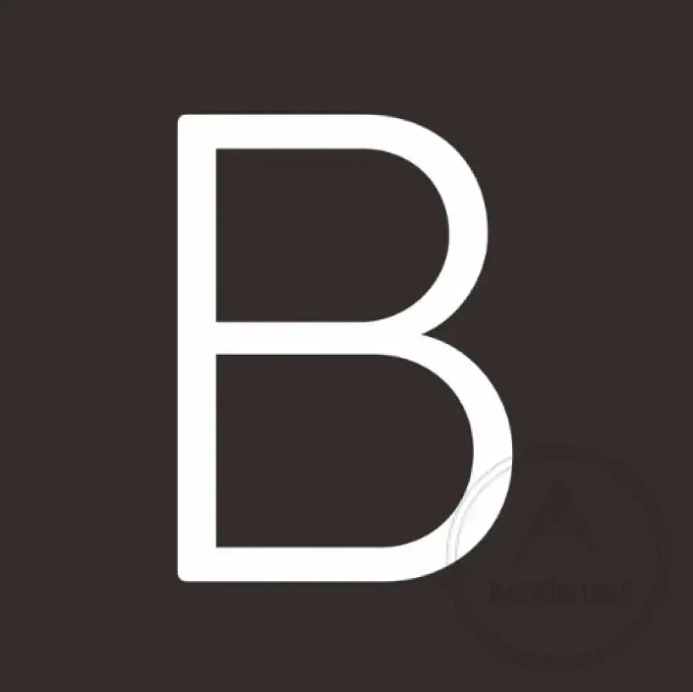 House Numbers and Letters 25 cm / B Bayside Luxe Signage - Solid White Brass Numbers and Letters - Watson's Bay 25cm