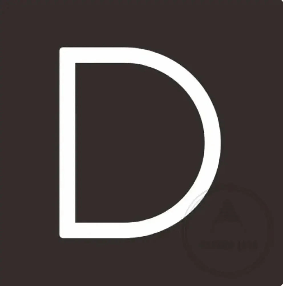 House Numbers and Letters 25 cm / D Bayside Luxe Signage - Solid White Brass Numbers and Letters - Watson's Bay 25cm