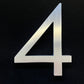 House Numbers and Letters 4 / 150mm / Brushed Silver Bayside Luxe Modern Floating House Numbers - Brushed Silver 150mm