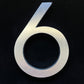 House Numbers and Letters 6 / 150mm / Brushed Silver Bayside Luxe Modern Floating House Numbers - Brushed Silver 150mm