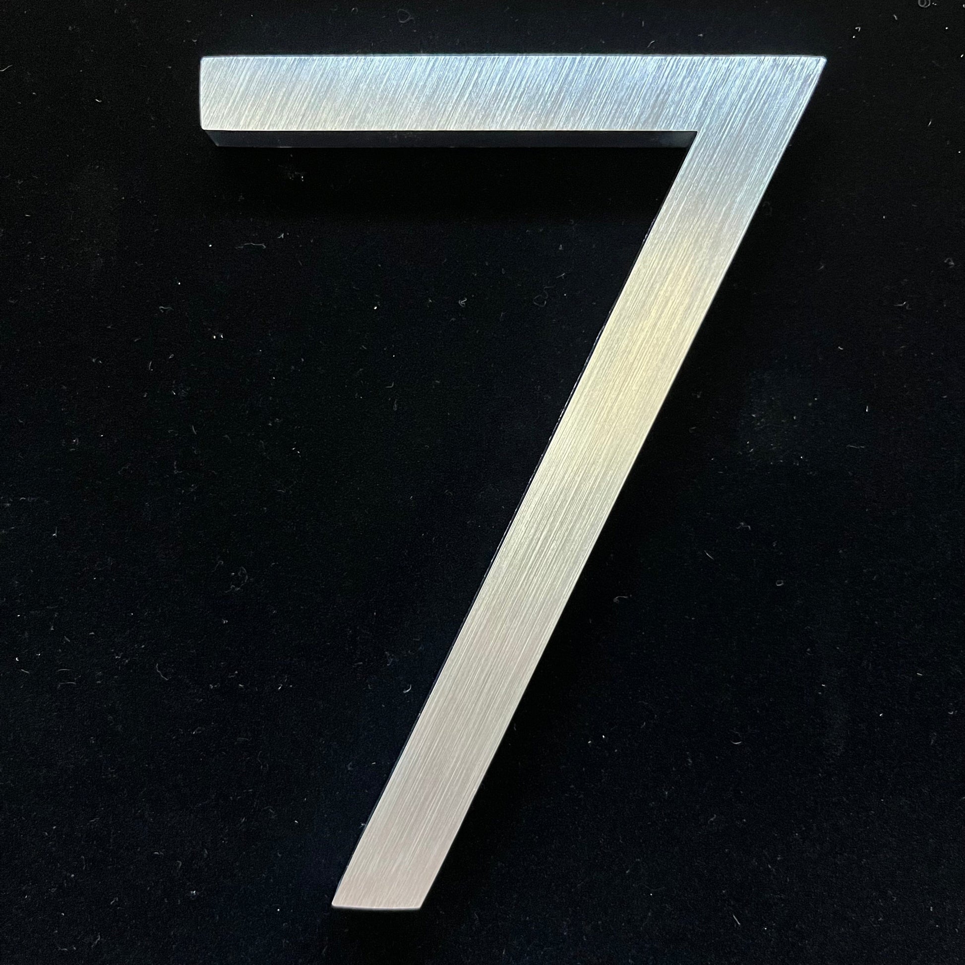 House Numbers and Letters 7 / 150mm / Brushed Silver Bayside Luxe Modern Floating House Numbers - Brushed Silver 150mm