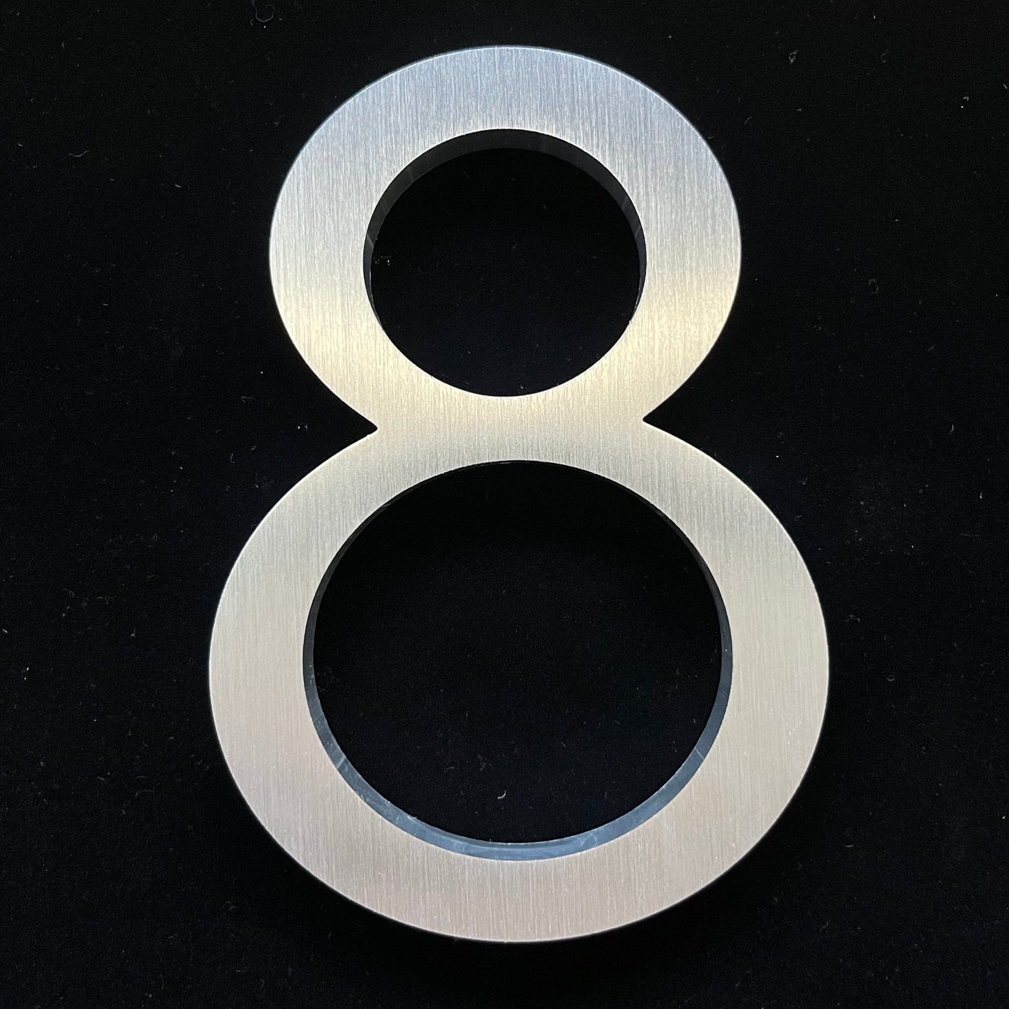 House Numbers and Letters 8 / 150mm / Brushed Silver Bayside Luxe Modern Floating House Numbers - Brushed Silver 150mm