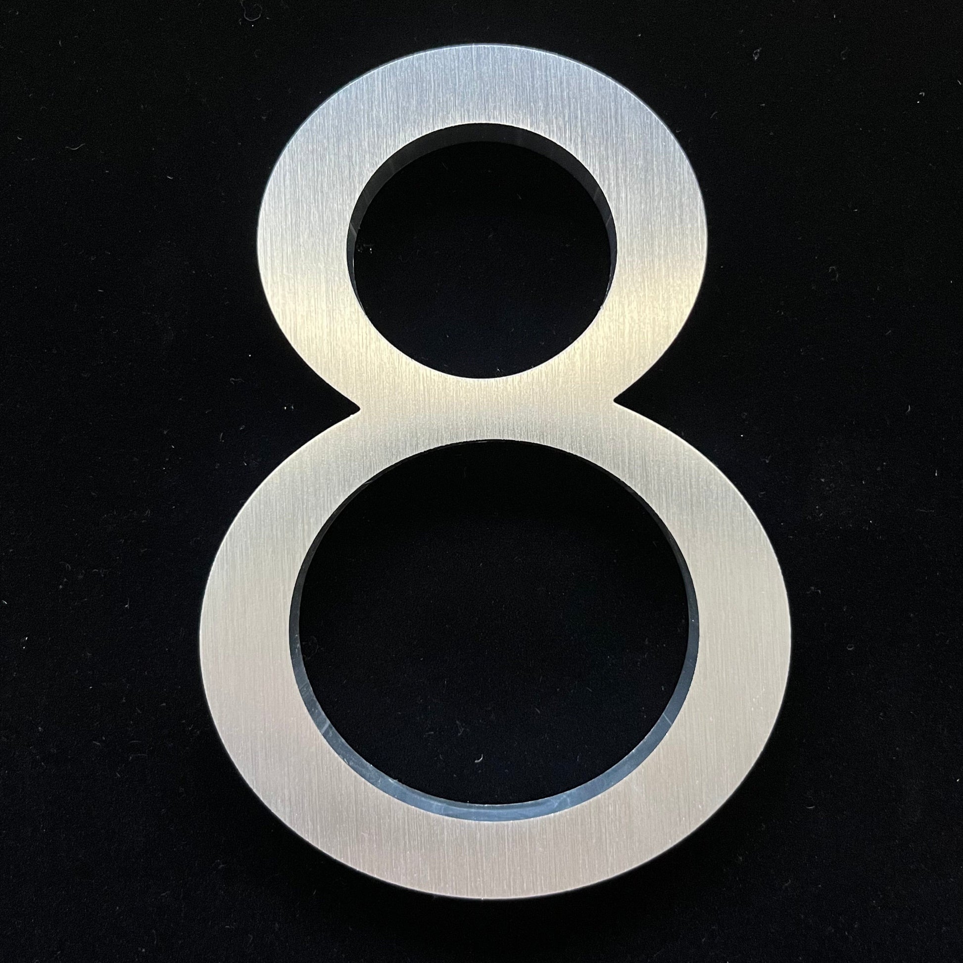 House Numbers and Letters 8 / 150mm / Brushed Silver Bayside Luxe Modern Floating House Numbers - Brushed Silver 150mm