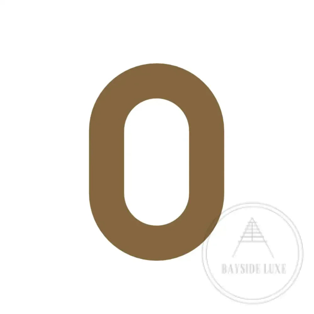 House Numbers and Letters Antique Brass / 15 cm / 0 Bayside Luxe Signage - Solid Antique Brass Floating Numbers and Letters - Beaumaris Bay 15 cm