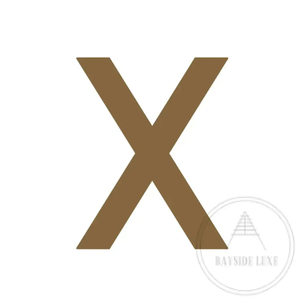 House Numbers and Letters Antique Brass / 20cm / X Bayside Luxe Signage - Solid Antique Brass Floating Numbers and Letters - Beaumaris Bay 20 cm