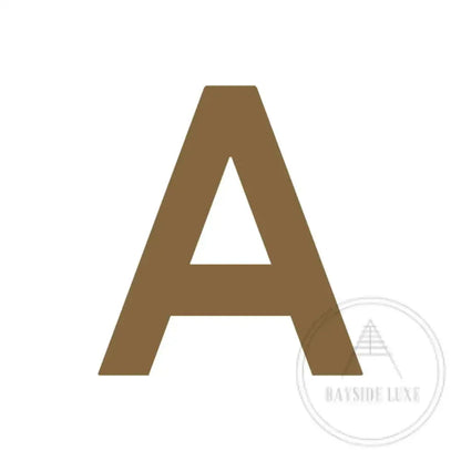 House Numbers and Letters Antique Brass / 25cm / A Bayside Luxe Signage - Solid Antique Brass Floating Numbers and Letters - Beaumaris Bay 25 cm