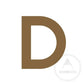 House Numbers and Letters Antique Brass / 25cm / D Bayside Luxe Signage - Solid Antique Brass Floating Numbers and Letters - Beaumaris Bay 25 cm