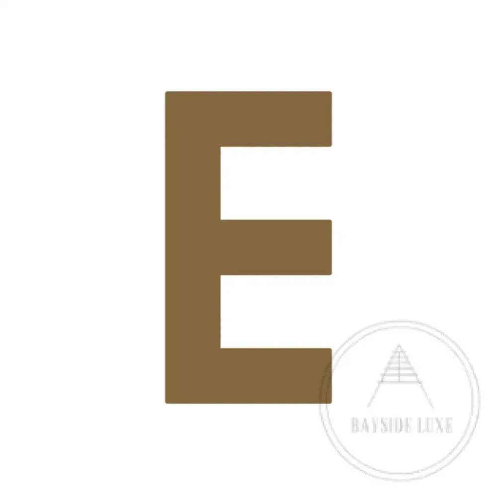 House Numbers and Letters Antique Brass / 25cm / E Bayside Luxe Signage - Solid Antique Brass Floating Numbers and Letters - Beaumaris Bay 25 cm