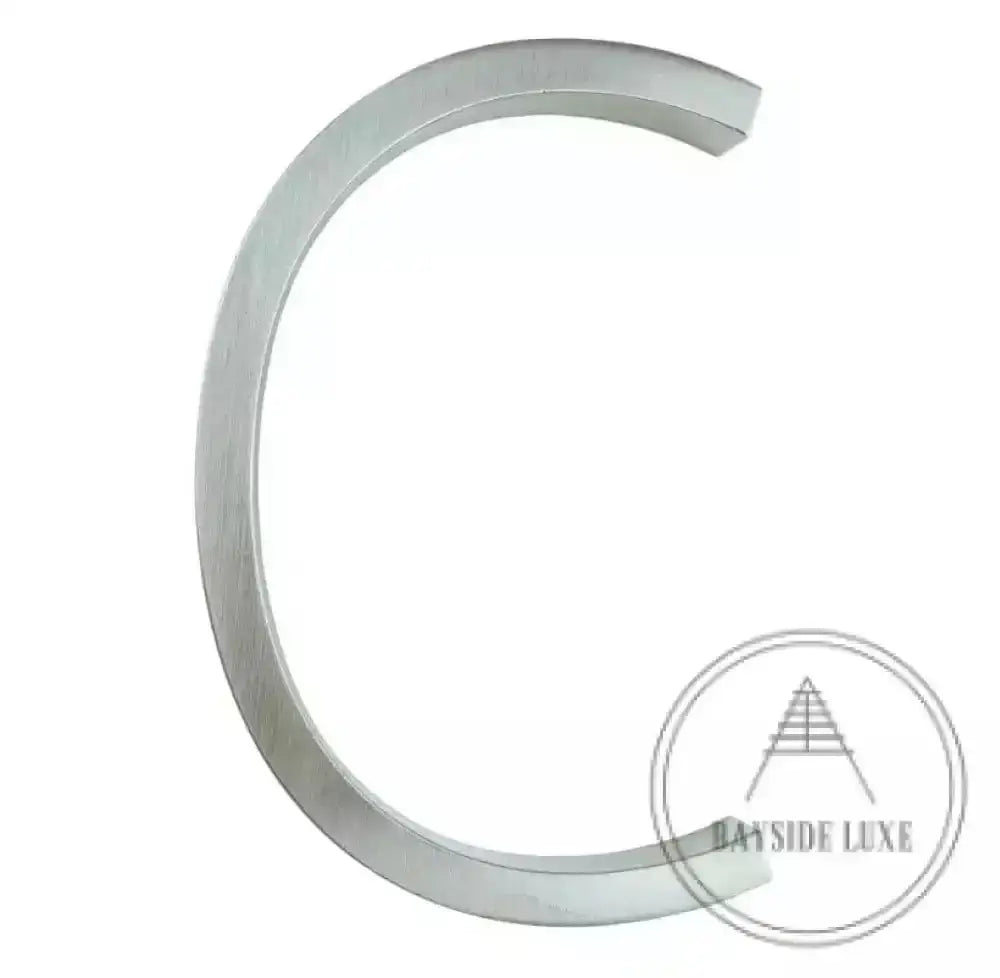 House Numbers and Letters Bayside Luxe - Brushed Silver Floating and Flush House Numbers - 125mm