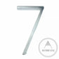 House Numbers and Letters Bayside Luxe - Brushed Silver Floating and Flush House Numbers - 125mm