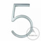 House Numbers and Letters Bayside Luxe - Brushed Silver Floating and Flush House Numbers - 125mm