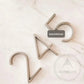 House Numbers and Letters Bayside Luxe - Brushed Silver Floating and Flush House Numbers - 125mm