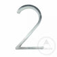 House Numbers and Letters Bayside Luxe - Brushed Silver Floating and Flush House Numbers - 125mm