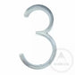 House Numbers and Letters Bayside Luxe - Brushed Silver Floating and Flush House Numbers - 125mm