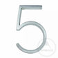 House Numbers and Letters Bayside Luxe - Brushed Silver Floating and Flush House Numbers - 125mm