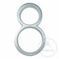 House Numbers and Letters Bayside Luxe - Brushed Silver Floating and Flush House Numbers - 125mm