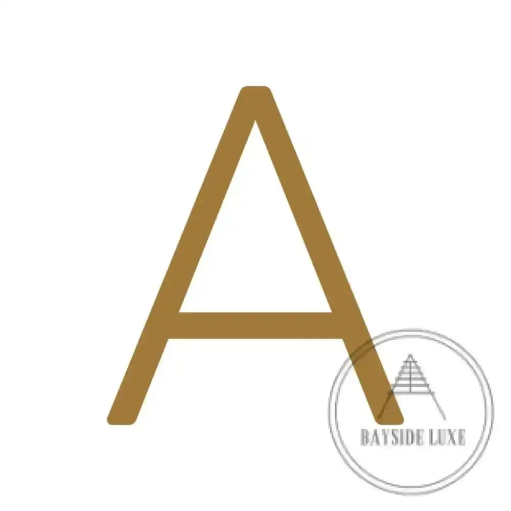 House Numbers and Letters Bayside Luxe Signage - Hammered Antique Brass Floating Numbers and Letters - Noosa 10cm