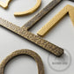 House Numbers and Letters Bayside Luxe Signage - Hammered Antique Brass Floating Numbers and Letters - Noosa 10cm