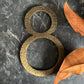 House Numbers and Letters Bayside Luxe Signage - Hammered Antique Brass Floating Numbers and Letters - Noosa 10cm