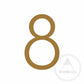 House Numbers and Letters Bayside Luxe Signage - Hammered Antique Brass Floating Numbers and Letters - Noosa 10cm