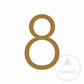 House Numbers and Letters Bayside Luxe Signage - Hammered Antique Brass Floating Numbers and Letters - Noosa 10cm