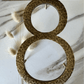 House Numbers and Letters Bayside Luxe Signage - Hammered Antique Brass Floating Numbers and Letters - Noosa 15cm