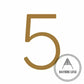 House Numbers and Letters Bayside Luxe Signage - Hammered Antique Brass Floating Numbers and Letters - Noosa 20cm