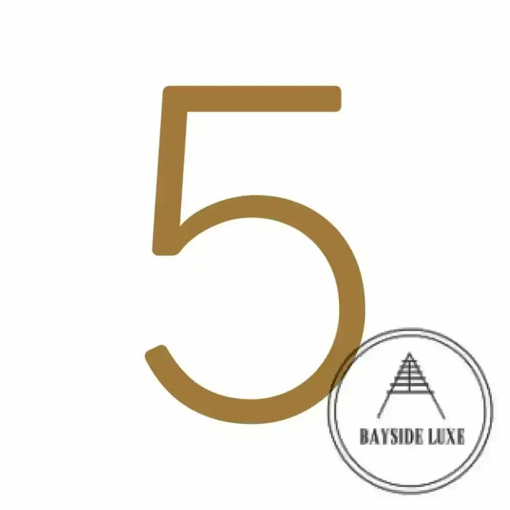 House Numbers and Letters Bayside Luxe Signage - Hammered Antique Brass Floating Numbers and Letters - Noosa 20cm