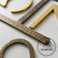House Numbers and Letters Bayside Luxe Signage - Hammered Antique Brass Floating Numbers and Letters - Noosa 20cm