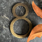 House Numbers and Letters Bayside Luxe Signage - Hammered Antique Brass Floating Numbers and Letters - Noosa 25cm