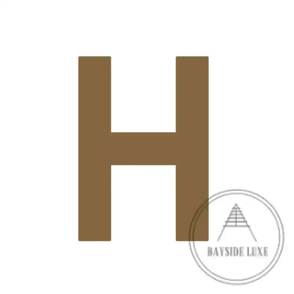 House Numbers and Letters Bayside Luxe Signage - Solid Antique Brass Floating Numbers and Letters - Beaumaris Bay 15 cm