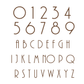 House Numbers and Letters Bayside Luxe Signage - Solid Antique Brass Floating Numbers and Letters - Merricks Beach 15cm