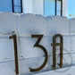 House Numbers and Letters Bayside Luxe Signage - Solid Antique Brass Floating Numbers and Letters - Merricks Beach 15cm