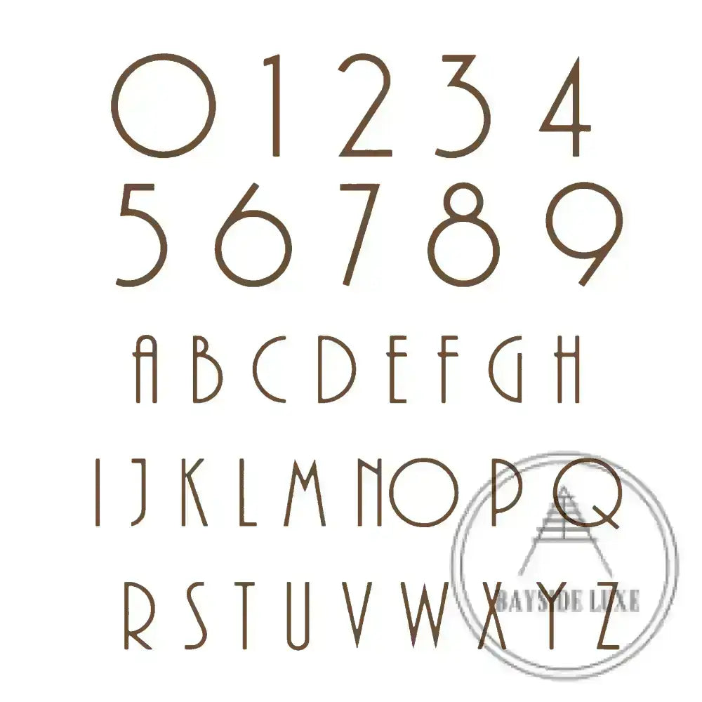 House Numbers and Letters Bayside Luxe Signage - Solid Antique Brass Floating Numbers and Letters - Merricks Beach 15cm