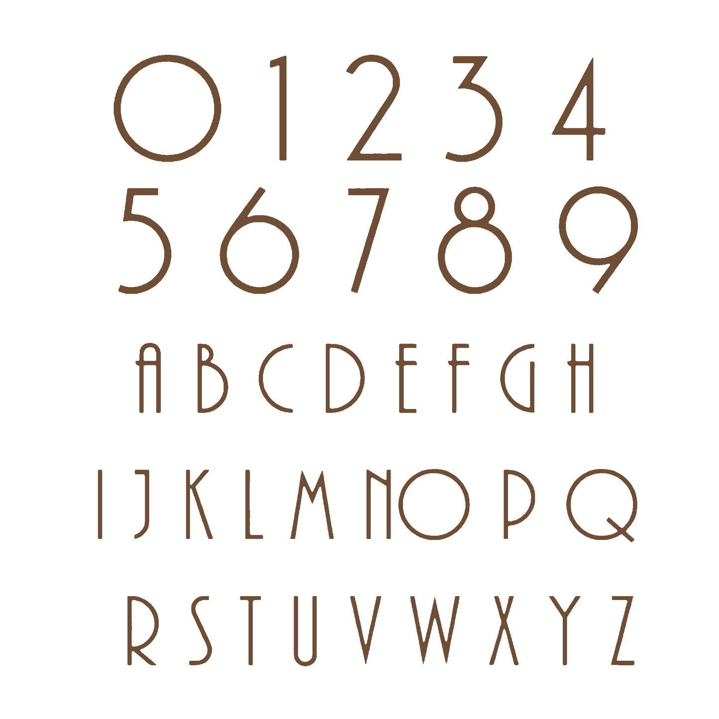 House Numbers and Letters Bayside Luxe Signage - Solid Antique Brass Floating Numbers and Letters - Merricks Beach 20cm
