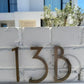 House Numbers and Letters Bayside Luxe Signage - Solid Antique Brass Floating Numbers and Letters - Merricks Beach 25cm