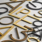 House Numbers and Letters Bayside Luxe Signage - Solid Antique Brass Floating Numbers and Letters - Watson's Bay 15cm