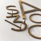 House Numbers and Letters Bayside Luxe Signage - Solid Antique Brass Floating Numbers and Letters - Watson's Bay 25cm