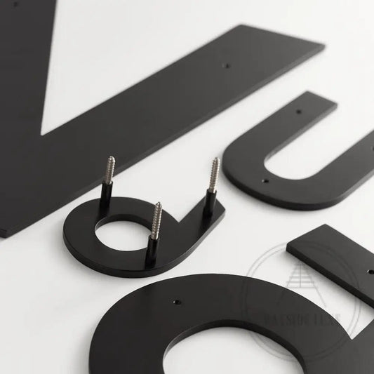 House Numbers and Letters Bayside Luxe Signage - Solid Black Floating Numbers and Letters - Beaumaris Bay 10 cm