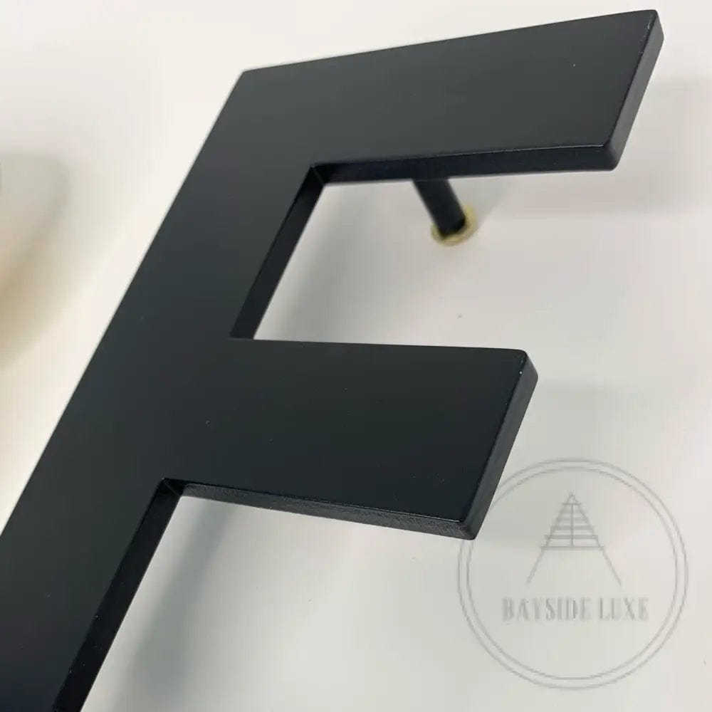 House Numbers and Letters Bayside Luxe Signage - Solid Black Floating Numbers and Letters - Beaumaris Bay 10 cm