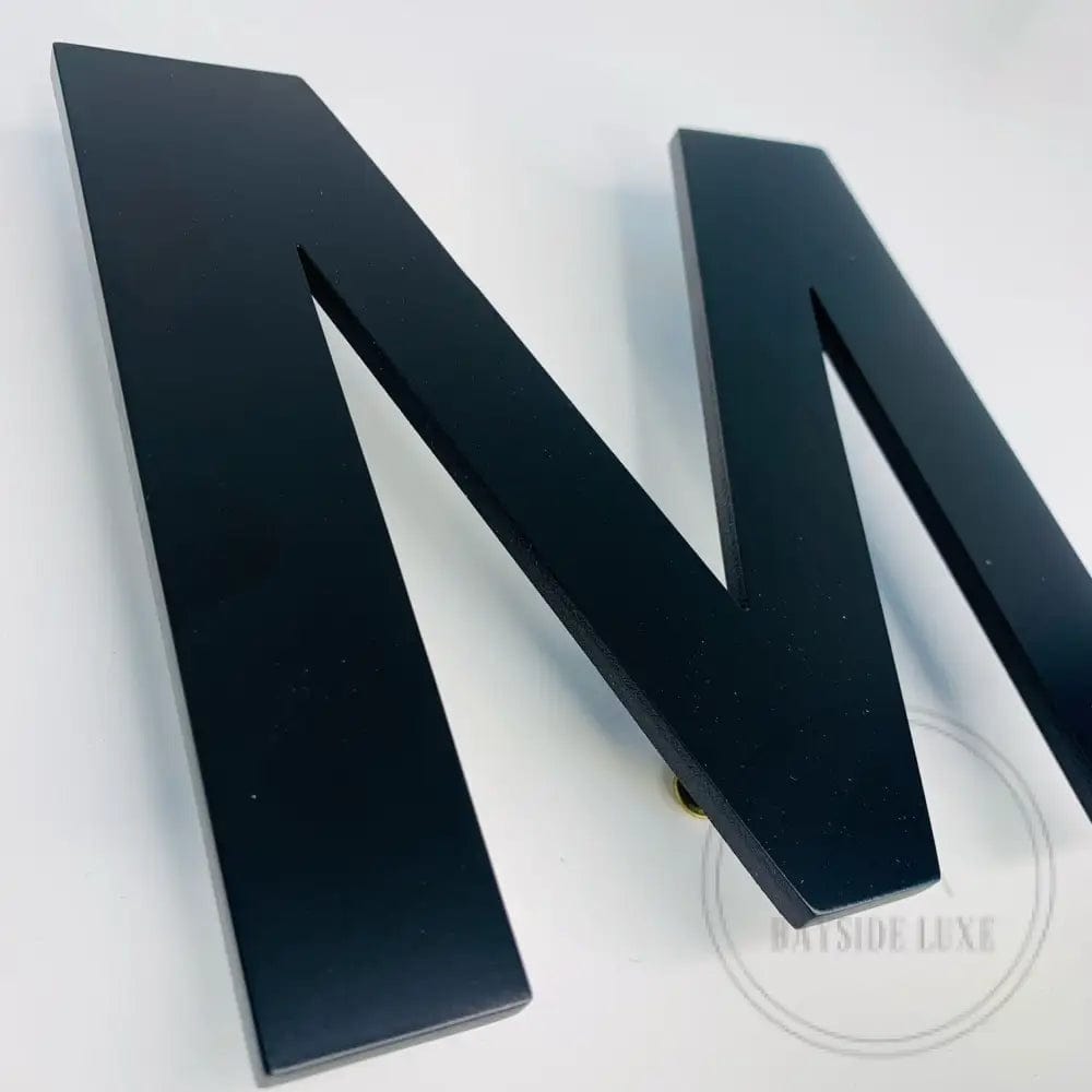 House Numbers and Letters Bayside Luxe Signage - Solid Black Floating Numbers and Letters - Beaumaris Bay 10 cm