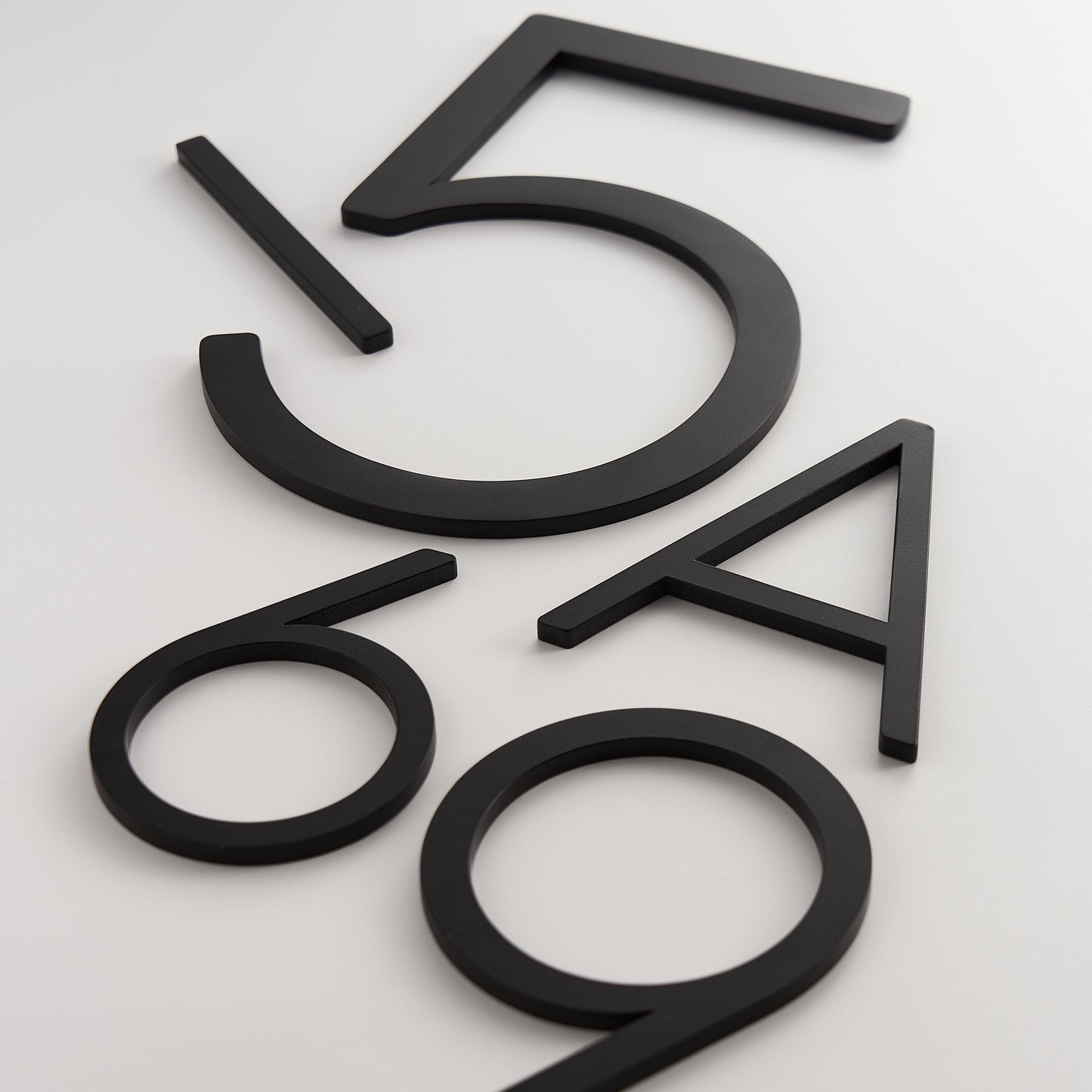 House Numbers and Letters Bayside Luxe Signage - Solid Brass Black House Numbers and Letters - Watson's Bay 20cm