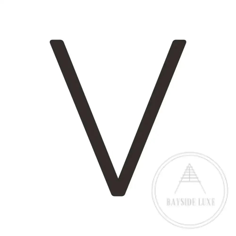 House Numbers and Letters Bayside Luxe Signage - Solid Brass Black Numbers and Letters - Watson's Bay 10cm