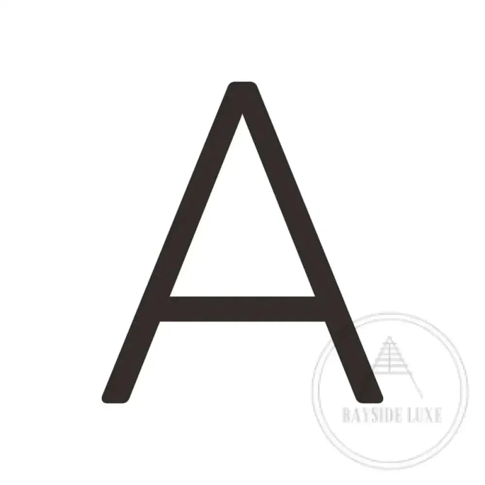 House Numbers and Letters Bayside Luxe Signage - Solid Brass Black Numbers and Letters - Watson's Bay 10cm