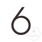 House Numbers and Letters Bayside Luxe Signage - Solid Brass Black Numbers and Letters - Watson's Bay 10cm