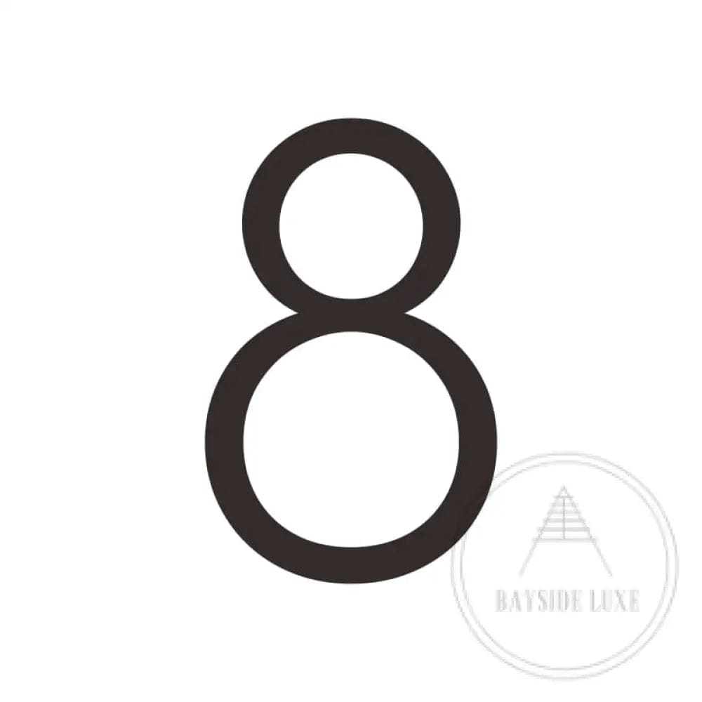 House Numbers and Letters Bayside Luxe Signage - Solid Brass Black Numbers and Letters - Watson's Bay 10cm